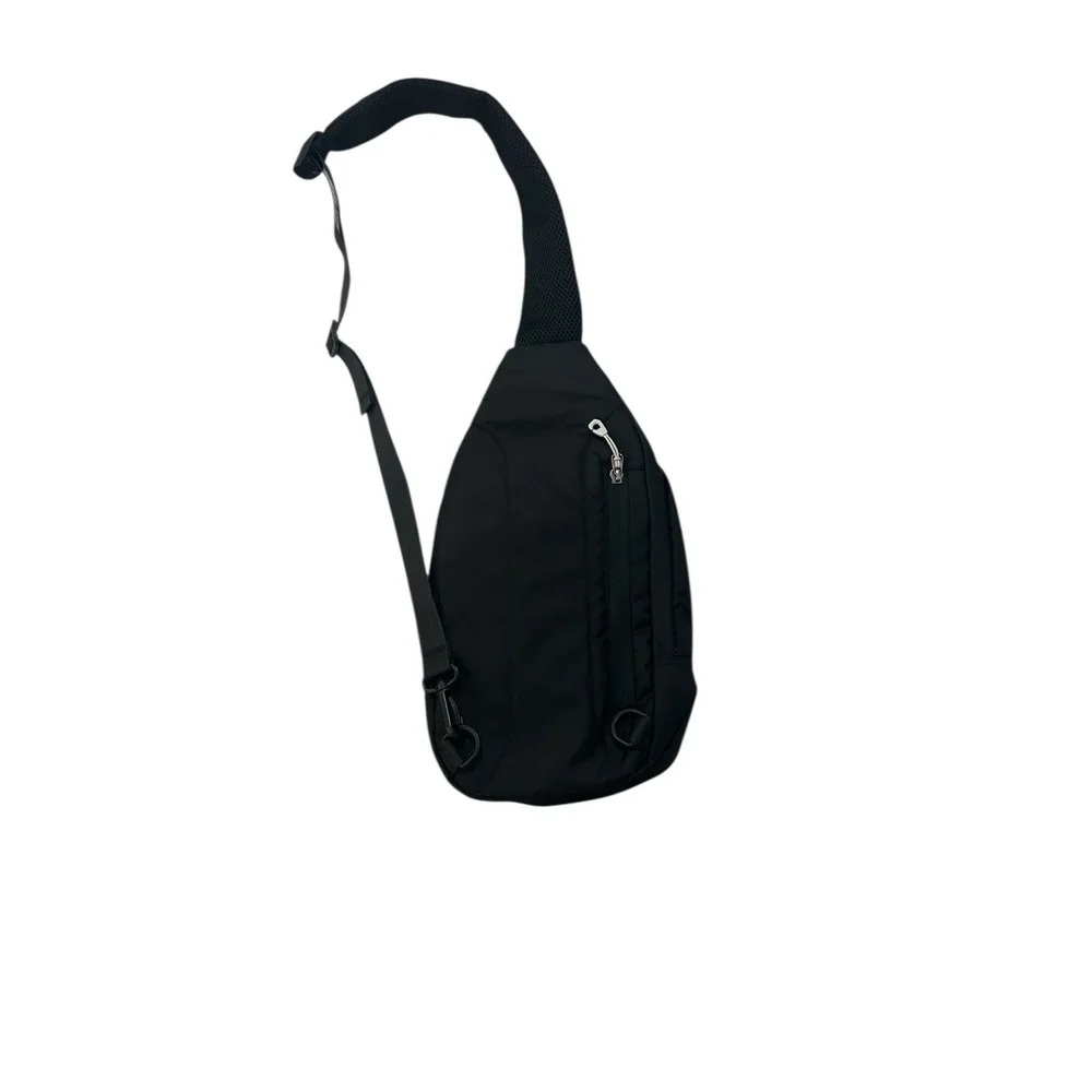 YINGLANG Black Orange Sling Bag Chest Pack Crossbody Messenger Backpack Travel‎